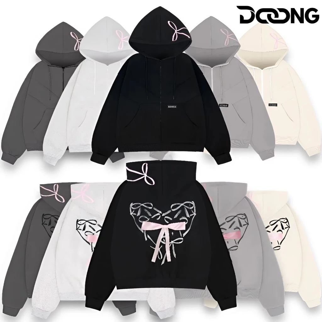 Áo Khoác NỈ SOBER GẮN NƠ Nỉ NK Mũ 2 Lớp Dày Dặn. Áo Hoodie Dây Kéo Zip Nam Nữ Tay Phồng Form Rộng