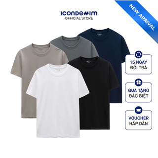 Combo 3 Áo Thun Nam ICONDENIM cotton ICONDENIM, áo phông cổ tròn basic dễ phối đồ, form regular CB3-ATID0190