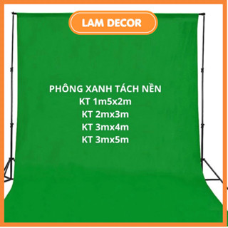 Phông vải xanh lá tách nền dành cho studio chất Cotton Muslin Cao cấp