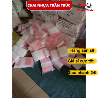   HÀNG SẴN  100gram túi zipper chỉ đỏ loại dày đủ size 