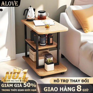  ALOVE Tủ cạnh di động bàn phụ phòng khách bàn sofa nhỏ có bánh xe đa năng tiện lợi hiện đại 