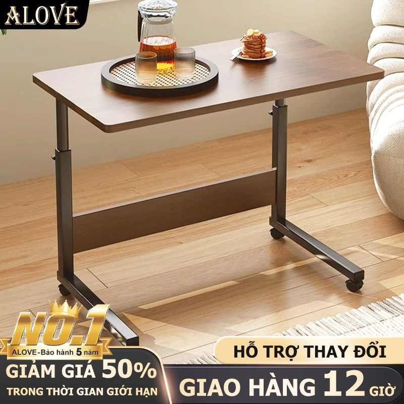 ALOVE Bàn Đầu Giường Di Động Tiết Kiệm Không Gian Có Bánh Xe Phù Hợp Phòng Ngủ Nhỏ Gọn Tiện Lợi