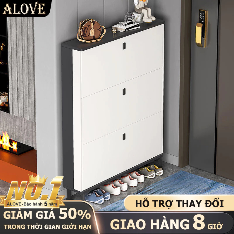 ALOVE Tu giay thong minh 3 tang canh lat go nhua cao cap ben dep tiet kiem khong gian hien dai