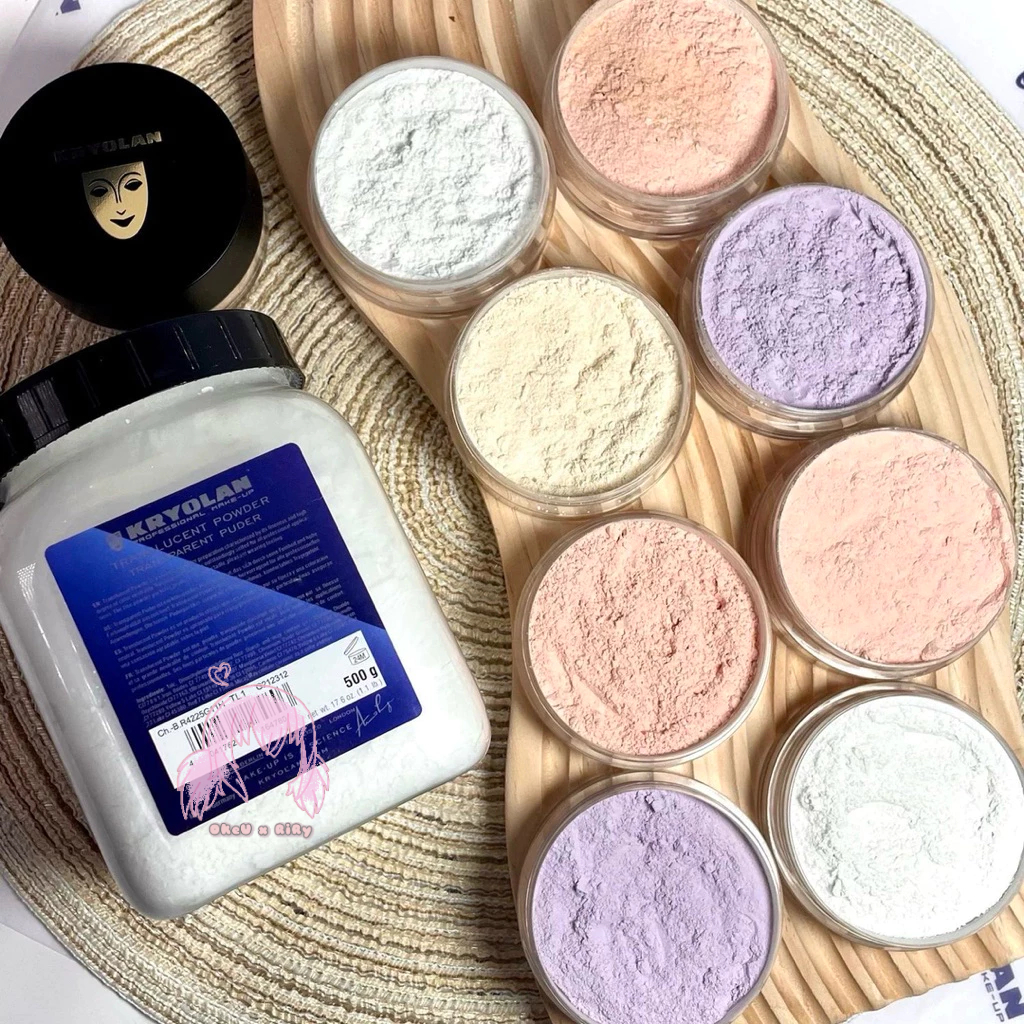 Phấn phủ bột Kryolan siêu kiềm dầu màu tự nhiên