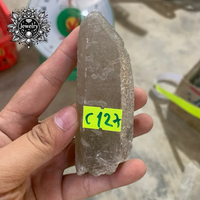 đá thạch anh thô tự nhiên thiên nhiên nguyên sinh(đá thật) nặng 200g(C127)