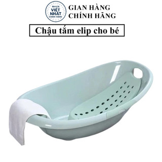  Chậu Ttắm Cho Bé Đa Năng Thau Tắm Cho Bé Hình Elip Nhựa Việt Nhật Có Tựa Đỡ Bé 2202 