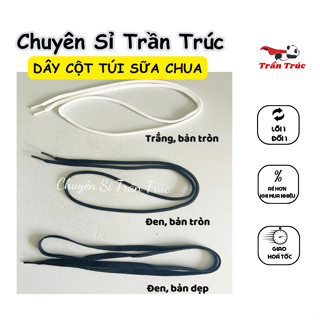 2 sợi Dây cột túi sữa chua, dây giày, dây cột túi không cần dùng thun dài 1 mét 2, dây buộc túi sữa chua