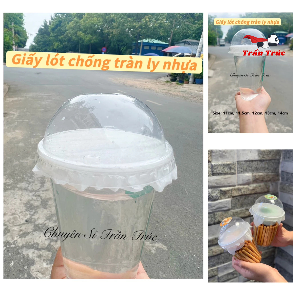 (Hoả Tốc-Set ~ 500 tờ) Giấy lót chống tràn đk 10cm 11cm 11.5cm 12cm 13cm 14cm cho ly, giấy nến, giấy chống tràn trà sữa