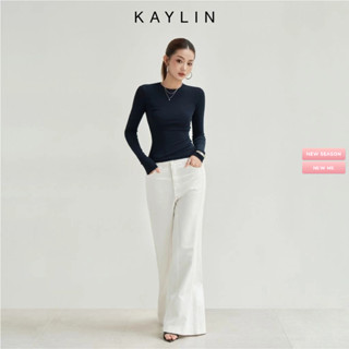 Quần JEAN KAYLIN Basic form suông ống loe chất vải denim dầy dặn phong cách BST Thu Đông 2025 - N2153