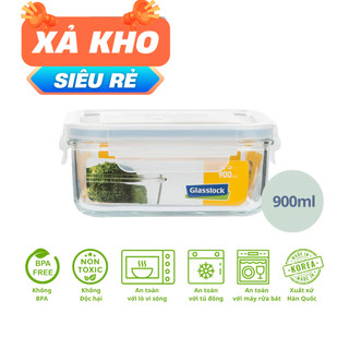 Hộp thủy tinh cường lực glasslock mcsb090 850ml hàn quốc - larva store