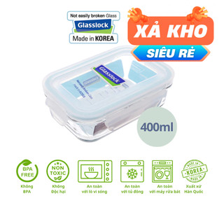 Hộp thủy tinh cường lực glasslock mcrb040 400ml hàn quốc - larva store