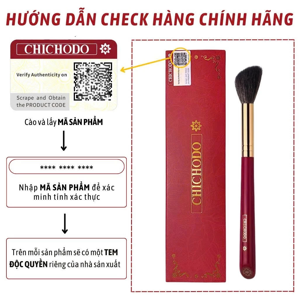 CHICHODO Angled Multifunctional cọ má nhỏ /hightlight/phủ nhỏ chất lông mềm mượt, chuyên dùng makeup | BigBuy360 - bigbuy360.vn