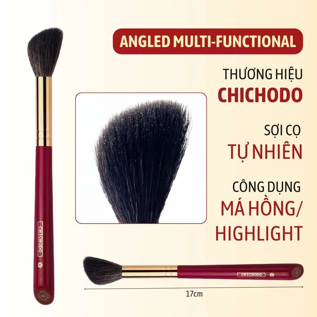 CHICHODO Angled Multifunctional cọ má nhỏ /hightlight/phủ nhỏ chất lông mềm mượt, chuyên dùng makeup | BigBuy360 - bigbuy360.vn