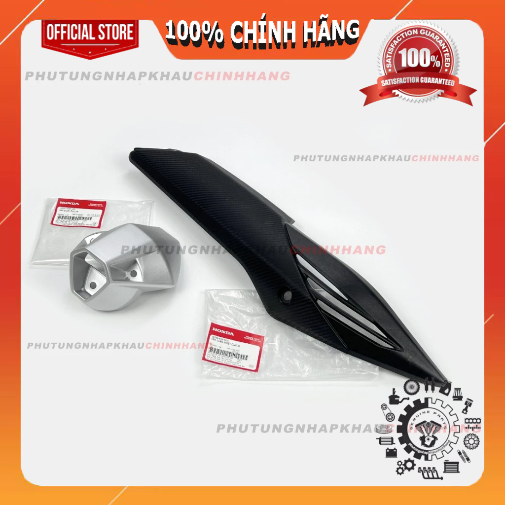 Ốp pô Che pô Winner 150 V1 2016 2017 2018, Tấm chắn nhiệt ống xả Winner V1 chính hãng