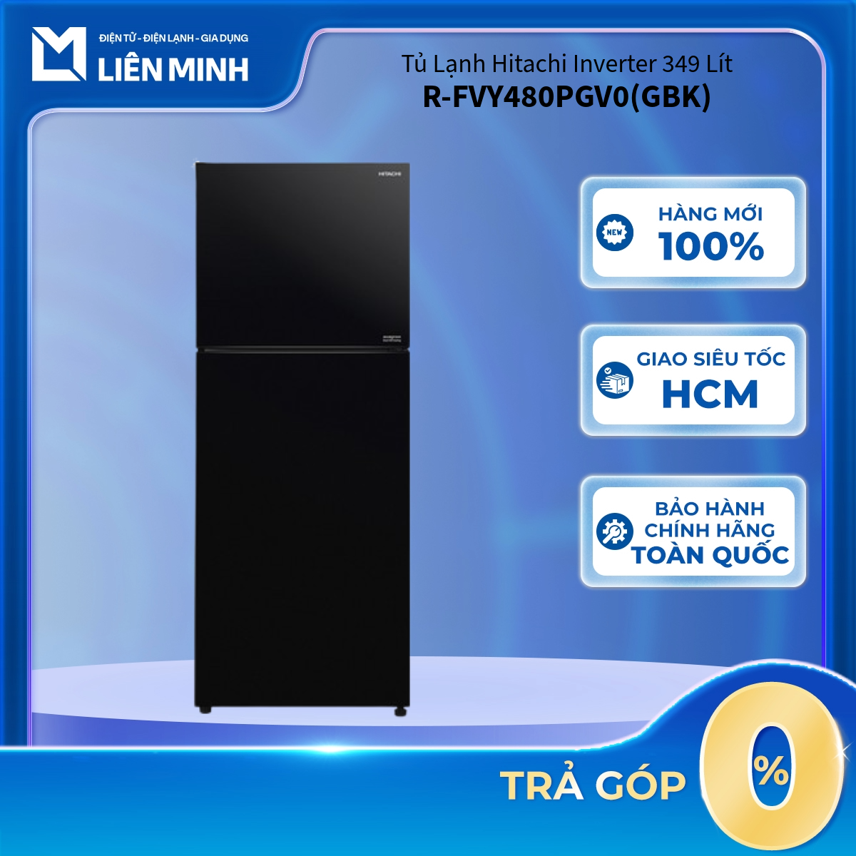 R-FVY480PGV0(GBK) - Tủ Lạnh Hitachi 349 Lít Inverter FVY480PGV0(GBK)