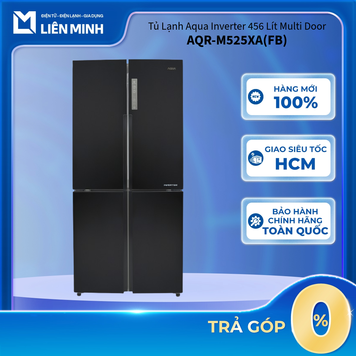 AQR-M525XA(FB) - Tủ Lạnh Aqua Inverter 456 Lít Multi Door AQR-M525XA(FB) - Bảo Hành Chính Hãng