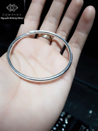 Lắc tay bạc ta, phay mặt, không gắn đá