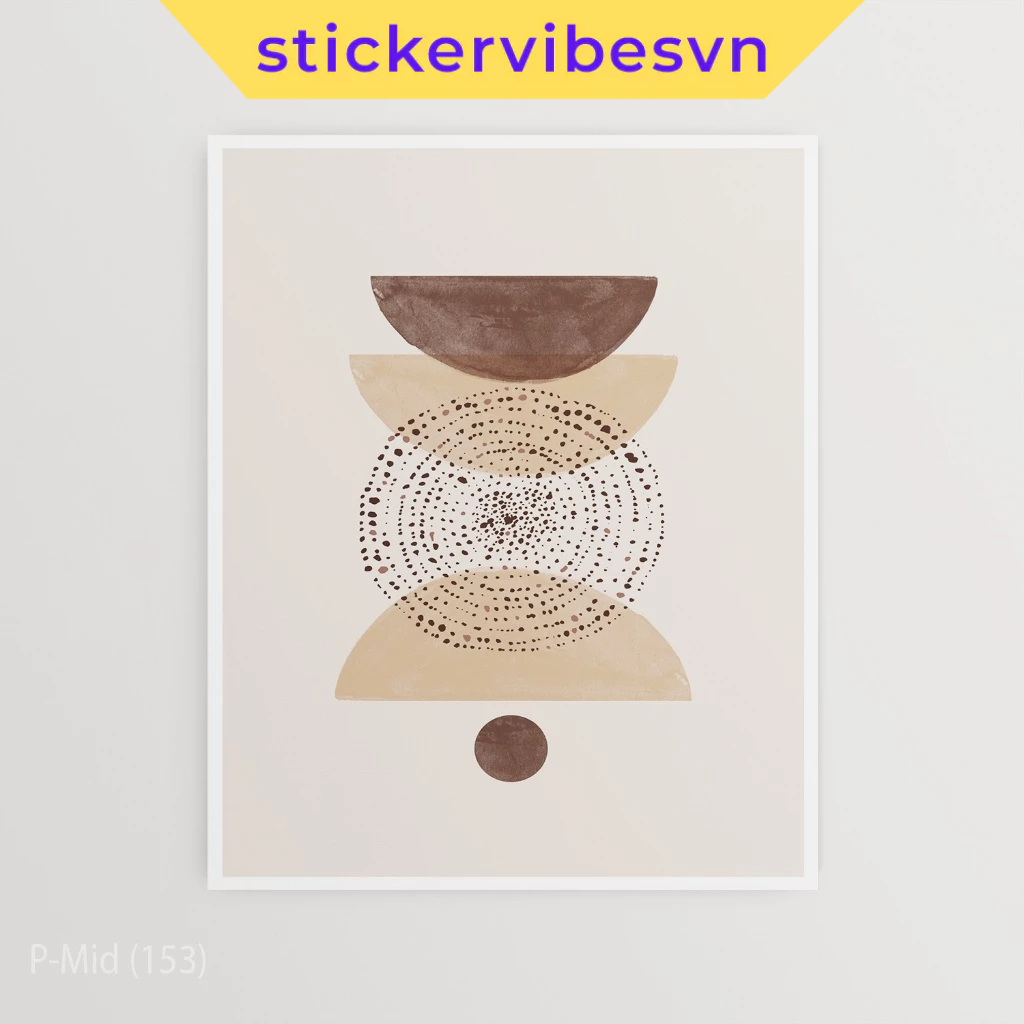 Tranh dán tường fomex, Harmonious Circles Poster, decor tường, phòng ngủ, có sẵn keo dán 2 mặt, nhận