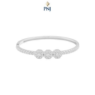 Vòng tay Bạc đính đá PNJSilver hình bông hoa XMXMW060023