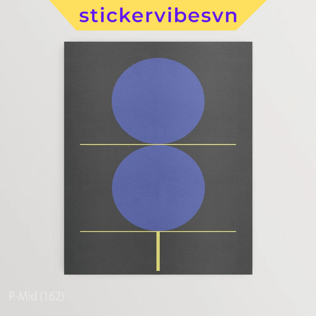 Tranh dán tường fomex, "Dual Circles" Poster, decor tường, phòng ngủ, có sẵn keo dán 2 mặt, nhận in 