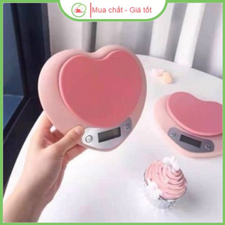 Cân Điện Tử cân nhà bếp Hình Trái Tim hồng pastel - quà tặng nhà bếp - quà tặng hình trái tim