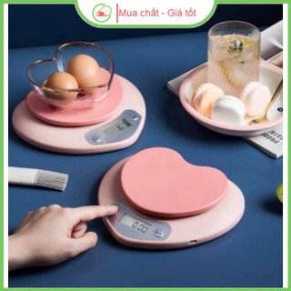 Cân Điện Tử cân nhà bếp Hình Trái Tim hồng pastel - quà tặng nhà bếp - quà tặng hình trái tim