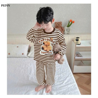   Peinn  Bộ quần áo thu đông dài tay dành cho bé trai 14-45kg mẫu BỘ NGỦ KẺ nhiều hình khác nhau. labubu. D61 - EB30 