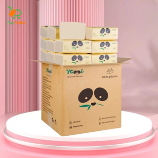 [Top Value] Thùng 30 gói, 4 lớp/ 260 tờ giấy ăn YCOOL GHN01 giấy gấu trúc khăn giấy tre