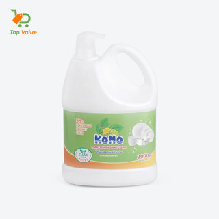   Top Value  Nước Rửa Chén KOMO có vòi tiện dụng can 2000ml Komo-13 Hương Chanh Cam và Komo-12 Hương Xả Quế 