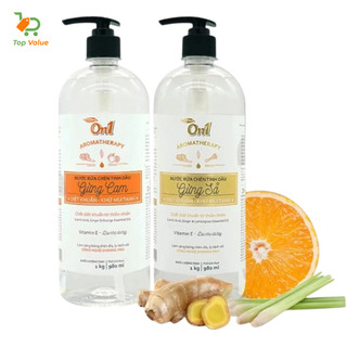   Top Value  Nước rửa chén ON1 PD211 tinh dầu gừng cam và gừng sả dịu nhẹ an toàn cho tay Combo 2 chai 