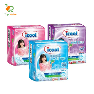   Top Value  Băng vệ sinh ICOOL Enter FM1-0676-15 Ban Ngày 24cm Có Cánh Mặt Lưới Bạc Hà 