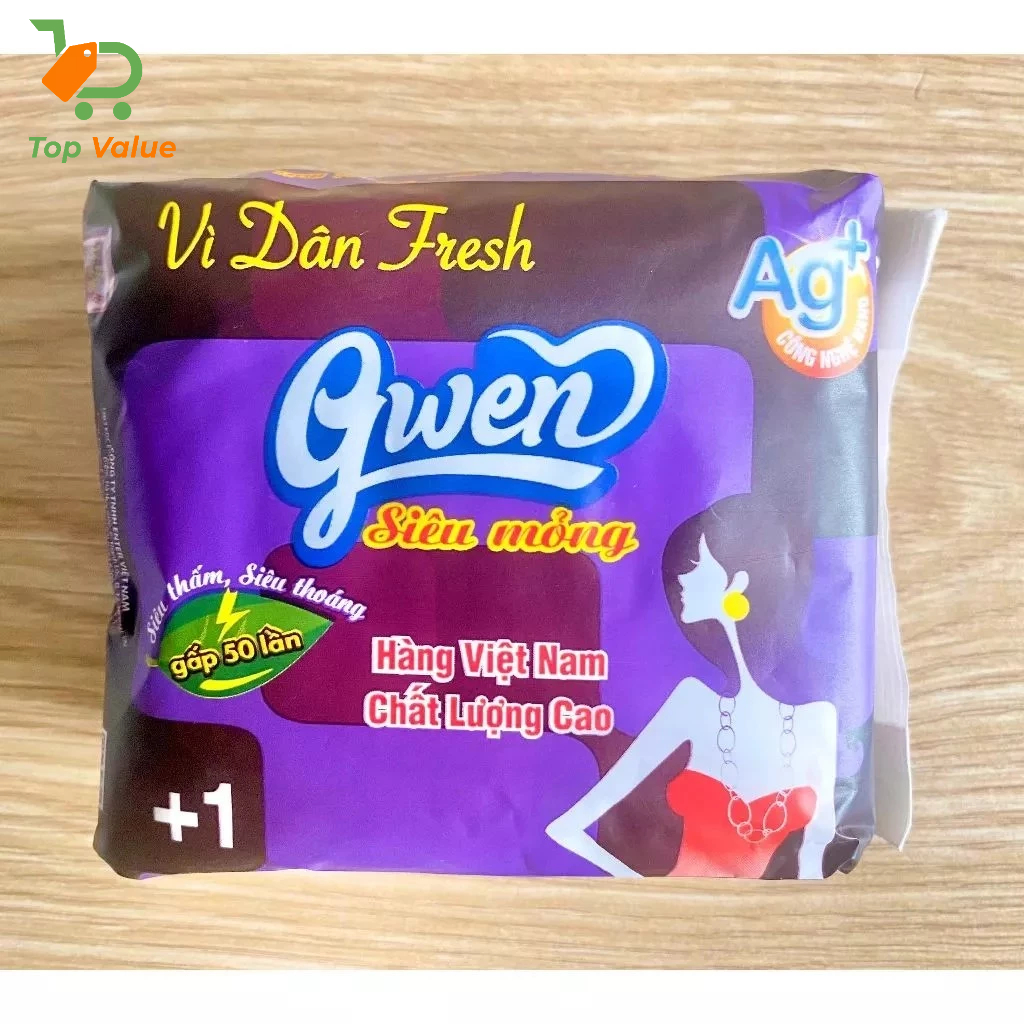 [Top Value] Băng vệ sinh Gwen Enter Việt Nam siêu mỏng, ban ngày 23cm, có cánh, mặt lưới