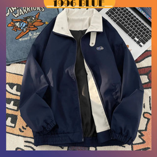  Áo Khoác Nam Nữ 2 Lớp Cổ bẻ Dày Dặn Có Túi Trong  Áo Gió Nam Nữ Phong Cách Trẻ Trung 2025 - 1996BLUE 