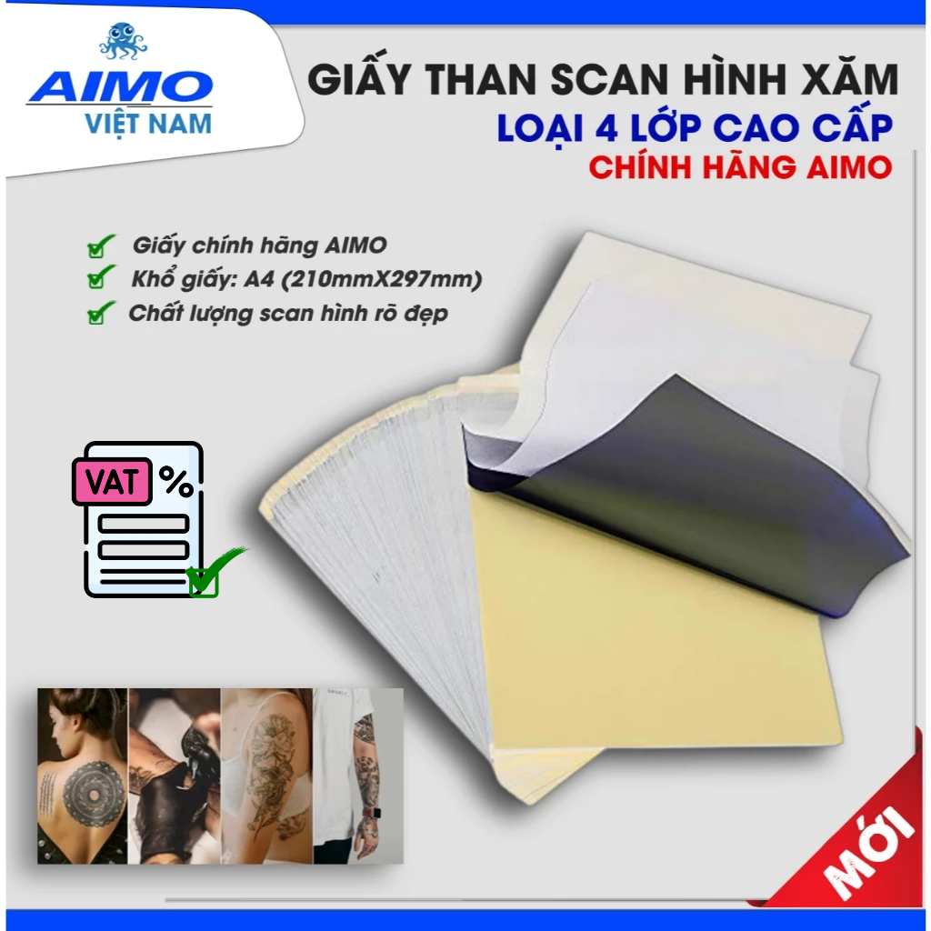 Giấy Than Scan Hình Xăm (tattoo) - LOẠI VIP SCAN ẢNH TẢ THỰC - Dùng Cho Máy M08F/M08E-WS/T08FS [GIẤY