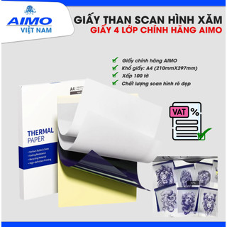 Giấy Than In Hình Xăm (tattoo) chuyên nghiệp 4 lớp - Dùng cho máy in M08F/M08E-WS/T08FS [GIẤY CHÍNH HÃNG AIMO]