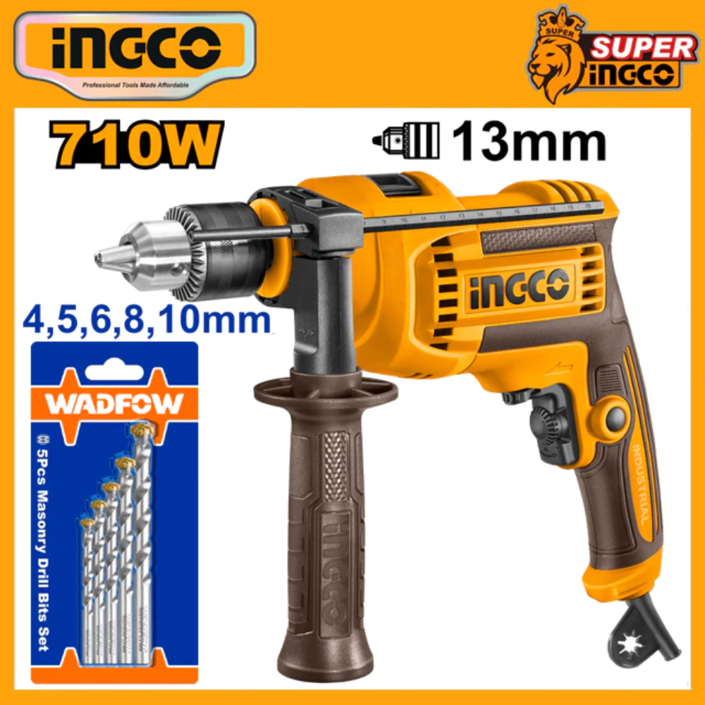 Máy khoan búa 710W Ingco ID7108E-ID7118E