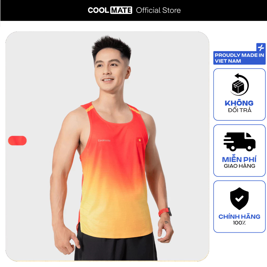 [SALE TẾT]Áo sát nách Singlet thể thao nam chạy bộ "VIỆT NAM TIẾN BƯỚC" thấm hút, thoáng khí Coolmate | BigBuy360 - bigbuy360.vn