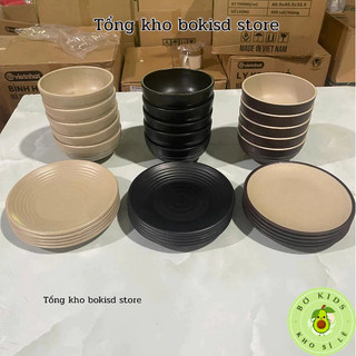  Combo 5 Chén Cơm Phíp Thái Melamine 6830 Nhựa Việt Nhật Bền Đẹp An Toàn Bát Đĩa Cho Quán Ăn 