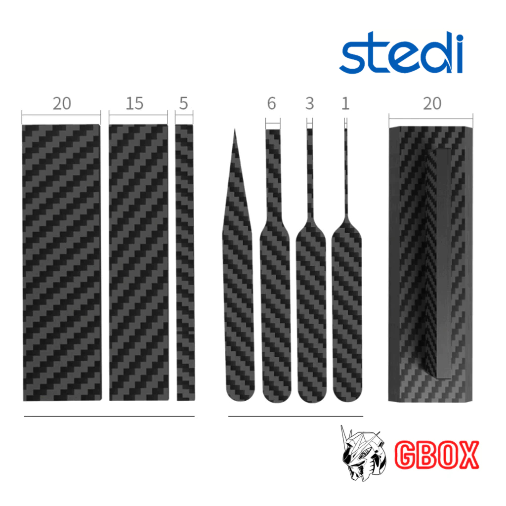 Tấm chà nhám cao cấp Stedi sợi carbon định hình hỗ trợ nhám dính sanding plate Gundam Model kit