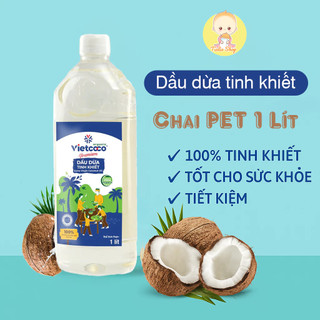  1000ml – Dầu Dừa Tinh Khiết Vietcoco Ép Lạnh Hữu Cơ – Dưỡng Da Dưỡng Mi Dưỡng Môi 