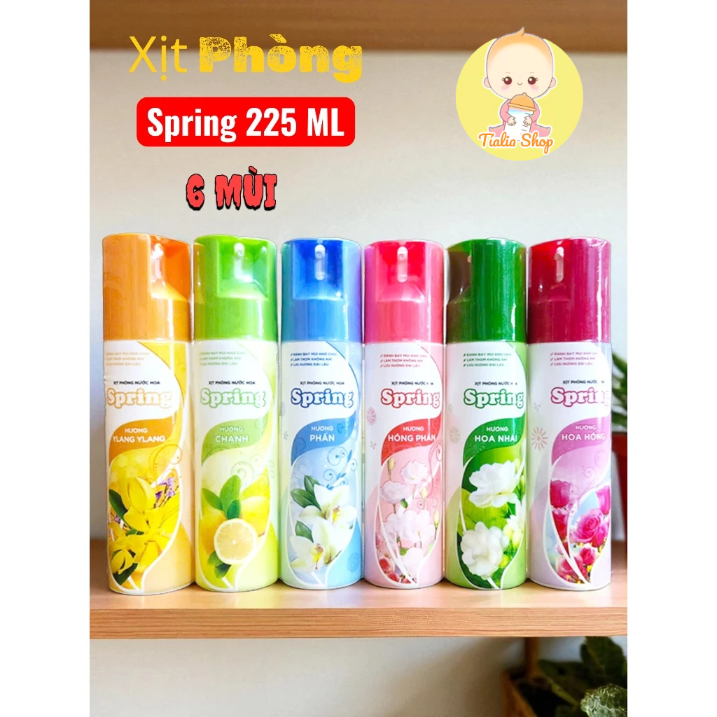 XỊT PHÒNG SPRING 225ML – THƠM MÁT TỨC THÌ, KHỬ MÙI HIỆU QUẢ