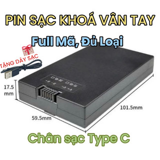  Pin Sạc Cho Khóa Cửa Vân Tay Khoá Cửa Thông Minh 4200mAh BH 12 Tháng 