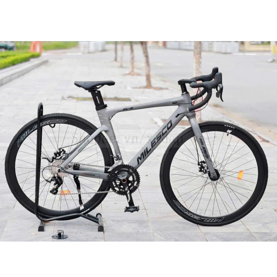 [Hoả Tốc] Xe Đạp Road MILESCO GLS Khung Nhôm Gen 3, Trục Rỗng, Cối Nổ ,Tay Đề Lắc, Bộ Đề Sensah Igni