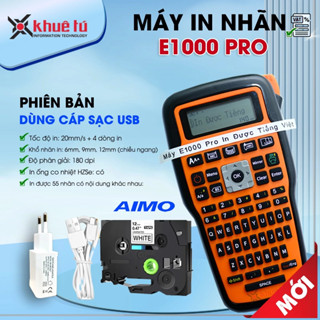  Máy in nhãn cầm tay E1000 PRO cổng sạc USB Type-C I Hỗ trợ Tiếng Việt I Tặng 1 cuộn nhãn 12mm  HOẢ TỐC TPHCM  