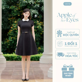 Váy Thiết Kế Nữ YAME Cổ Sen Tay Vát Chiết Eo Dáng Xòe Ngắn Kèm Đai Bản To Sang Trọng - Tessa YV716