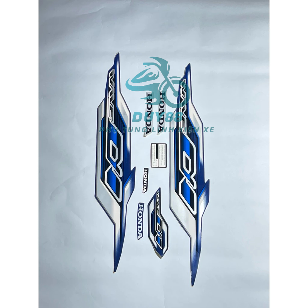 Tem wave alpha lớn 110cc 2023 màu xanh tím loại đẹp chuẩn zin