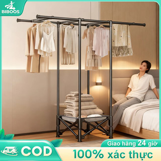  BIBOOS giá treo quần áo Gấp Gọn xào đồ treo quần áo Inox giá phơi quần áo Hạ cánh Nhỏ 