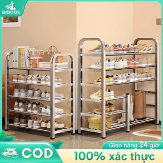 Kệ giày dép inox 304 Kệ inox để giày dép 3-4-5 tầng chắc chắn, lắp ráp dễ dàng. Giá để giày dép inox