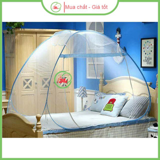 Màn chụp tự bung 1m6-1m8x2m, mùng di động cao cấp chống muỗi, gấp gọn thông minh