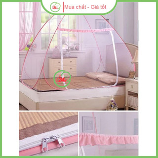 Màn chụp tự bung 1m6-1m8x2m, mùng di động cao cấp chống muỗi, gấp gọn thông minh